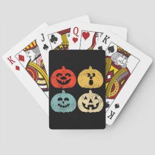 Vintages Halloween Pumpkin Funny Retro-Geschenk Spielkarten