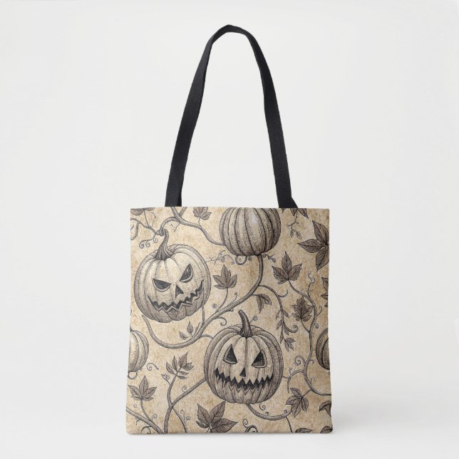 Vintages Halloween Pumpkin Vine-Muster (Vorderseite)