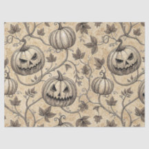 Vintages Halloween Pumpkin Vine-Muster