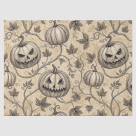 Vintages Halloween Pumpkin Vine-Muster Seidenpapier