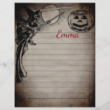 Vintages Halloween-Scrapbook mit Linien