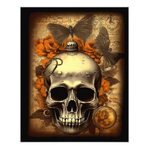 Vintages Halloween-Shabby Spooky-Dekoupage Fotodruck