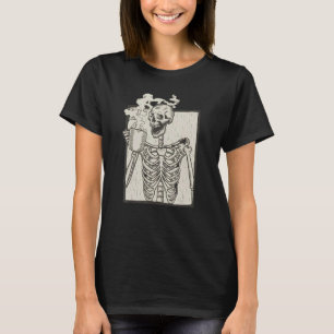 Vintages Halloween Skeleton Pumpkin Spice Latte Sy T-Shirt
