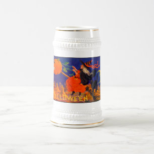 Vintages Halloween Stein Bierglas