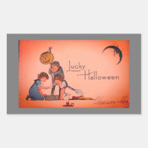 VINTAGES HALLOWEEN STICKER-REKTANGEL