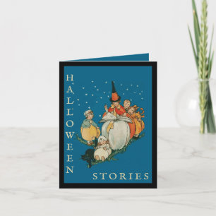 Vintages Halloween Storytime Kleine Hexenkatze Einladung