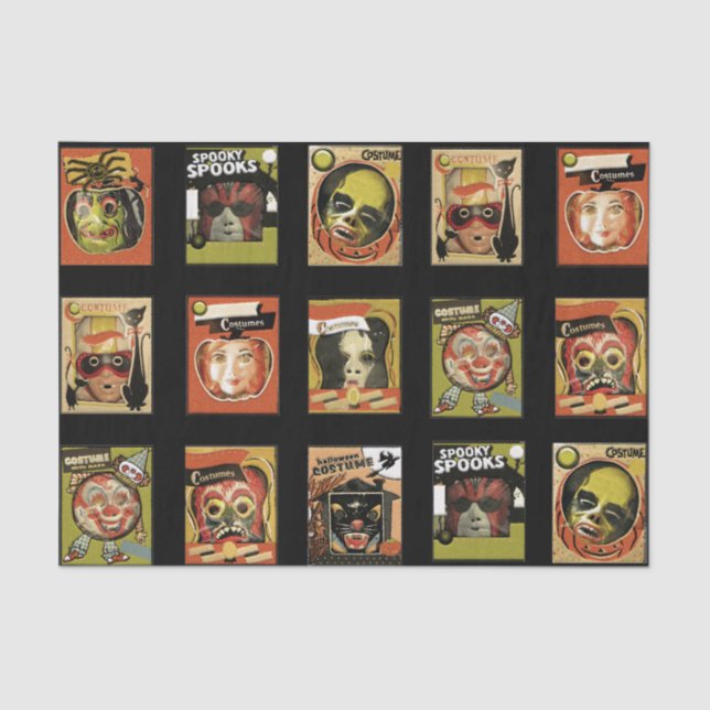 Vintages Halloween-Tissue Seidenpapier (Vorderseite)