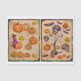 Vintages Halloween-und Skull-Dekoupage Seidenpapier