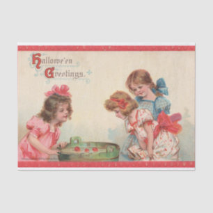 Vintages Halloween Viktorianisch Edwardian Decoupa Seidenpapier