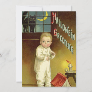 Vintages Halloween von Ellen Clapsaddle, Ghost Sto Einladung