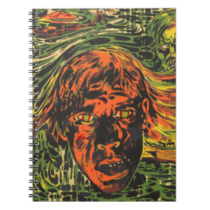 Vintages Halloween Zombies, Grafitti Street Art Notizblock