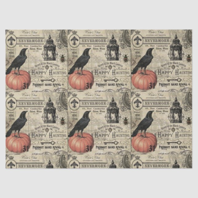 Vintages Halloweenpapier Seidenpapier (Vorderseite)