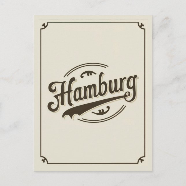 Vintages Hamburg Postkarte (Vorderseite)
