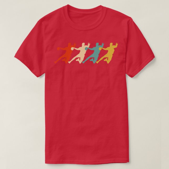 Vintages Handball-Player-Geschenk T-Shirt (Design vorne)