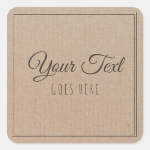 Vintages handgefertigtes, einfaches, trendiges Kra Quadratischer Aufkleber