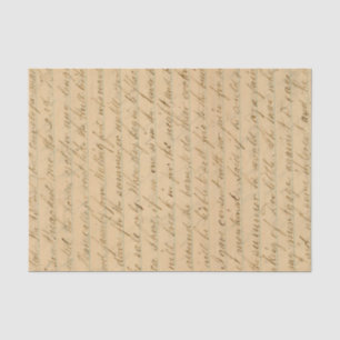 Vintages handgeschriebenes Skript Seidenpapier