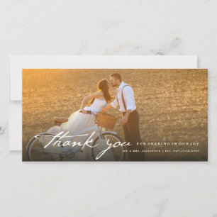 Vintages Handschrifts-Skript-klassische Dankeskarte