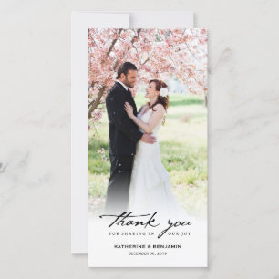 Vintages Handschrifts-Skript-klassische Dankeskarte