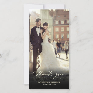 Vintages Handschrifts-Skript-klassische Dankeskarte