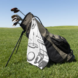 Vintages Handtuch für die Sammlung von Golfelement