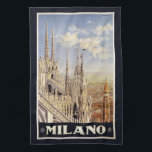 Vintages Handtuch Mailands Mailand Italien<br><div class="desc">Unter Verwendung "fertigen Sie es" Funktion,  addieren Ihren eigenen Text besonders an,  wenn Sie wünschen. Sehen Sie meinen Speicher für mehr Einzelteile mit diesem Druck.</div>