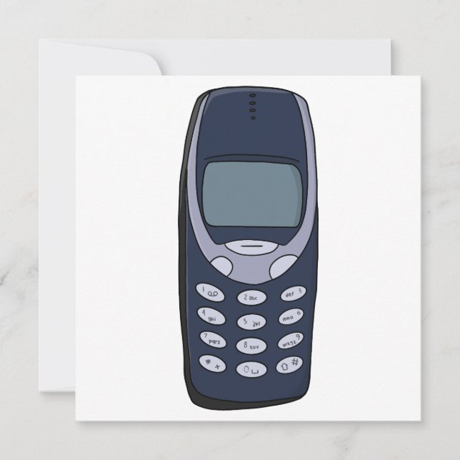 Vintages Handy Feiertagskarte (Vorderseite)