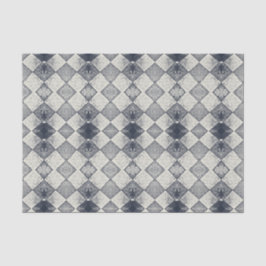 Vintages Harlequin Schwarz-Weiß-Diamant-Muster Seidenpapier