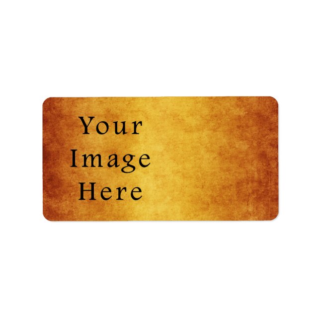 Vintages Harvest Gold Perchester Blank Adressaufkleber (Vorne)