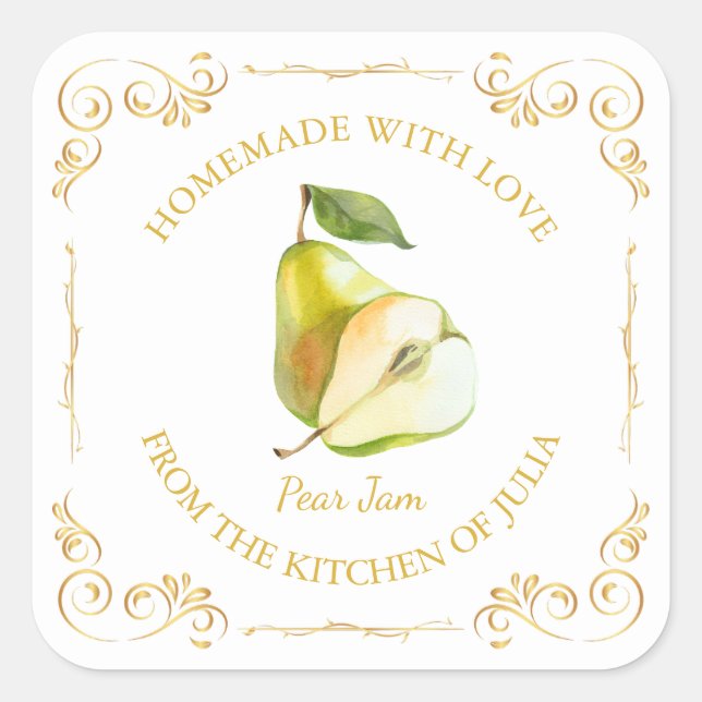 Vintages, hausgemachte Peakstau Quadratischer Aufkleber (Vorderseite)