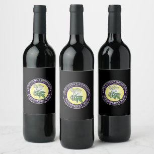 Vintages hausgemachtes Elderberry-Etikett Weinetikett