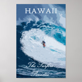 Vintages Hawaii Surfer-Poster Poster