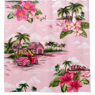 Vintages hawaiianisches Barktuch-Design der tropis Duschvorhang