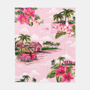 Vintages hawaiianisches Barktuch-Design der tropis Fleecedecke