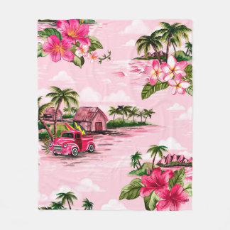 Vintages hawaiianisches Barktuch-Design der tropis Fleecedecke