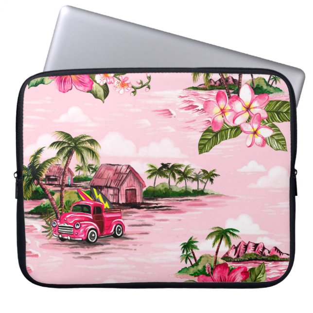 Vintages hawaiianisches Barktuch-Design der tropis Laptopschutzhülle (Vorderseite)