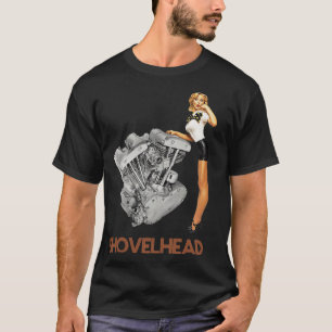 Vintages HD-Motorrad VTwin ShovelHead Motor Retr T-Shirt
