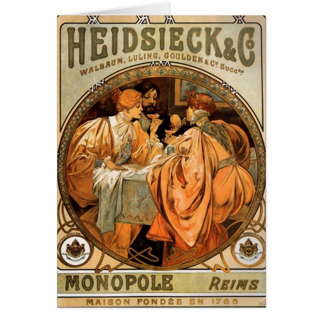 Vintages Heidsieck & Co Monopole Reims Weinkarte (Vorne)