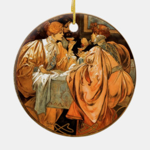 Vintages Heidsieck & Co Monopole Reims Weinkarte Keramikornament