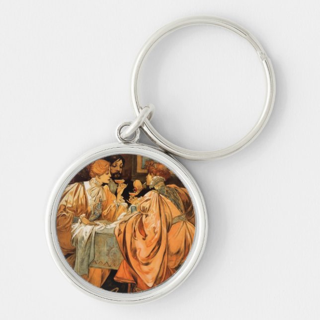 Vintages Heidsieck & Co Monopole Reims Weinkarte Schlüsselanhänger (Vorne)