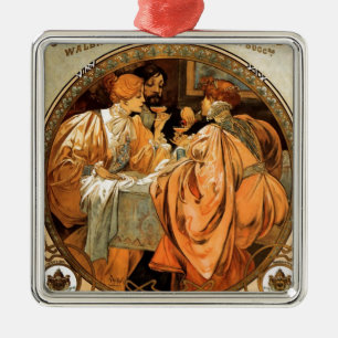 Vintages Heidsieck & Co Monopole Reims Weinkarte Silbernes Ornament