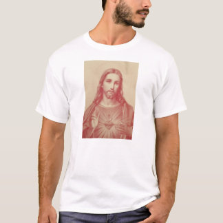 Vintages heiliges Herz von Jesus-T - Shirt