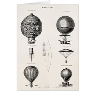 Vintages Heißluft-Ballon-Retro Luftschiff-alte