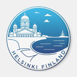 Vintages Helsinki Finnland Magnet