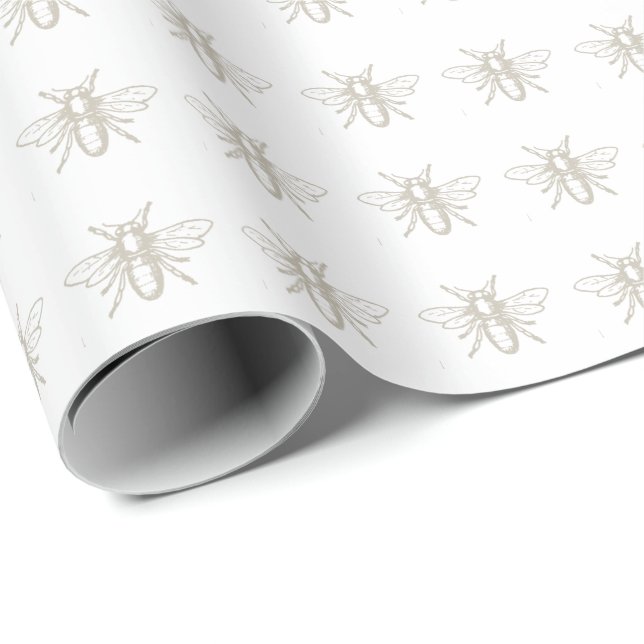 Vintages Heraldic Honey Wrapping Paper Geschenkpapier (Rolleneckpunkt)