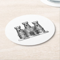 Vintages Heraldisches Schloss Emblem Wappen Wappen