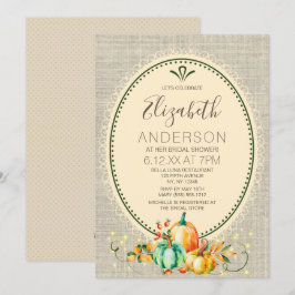 Vintages Herbst-Bouquet-Leuchten Herbst-BRAUTPARTY Einladung
