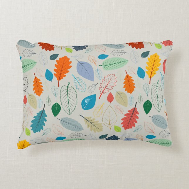 Vintages Herbstleaves Illustrationsmuster Dekokissen (Vorderseite)