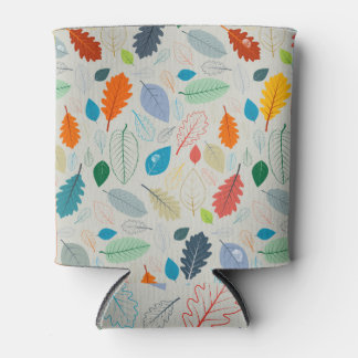 Vintages Herbstleaves Illustrationsmuster Dosenkühler