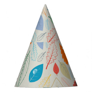 Vintages Herbstleaves Illustrationsmuster Partyhütchen