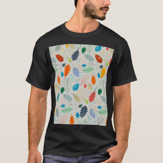 Vintages Herbstleaves Illustrationsmuster T-Shirt